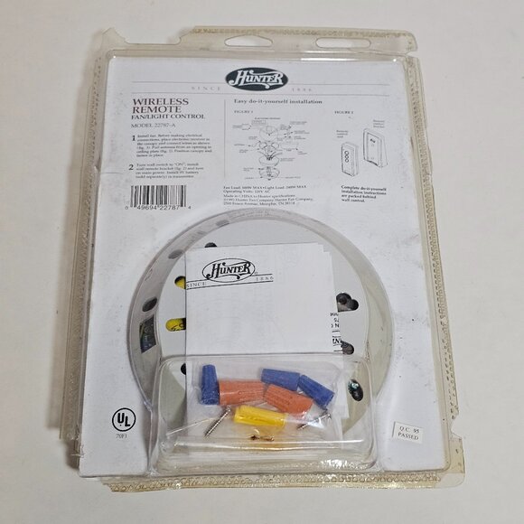 READ-Hunter Wireless Remote 22787-A Quiet Fan Light Control 3 Speed 6 Light - Picture 6 of 9